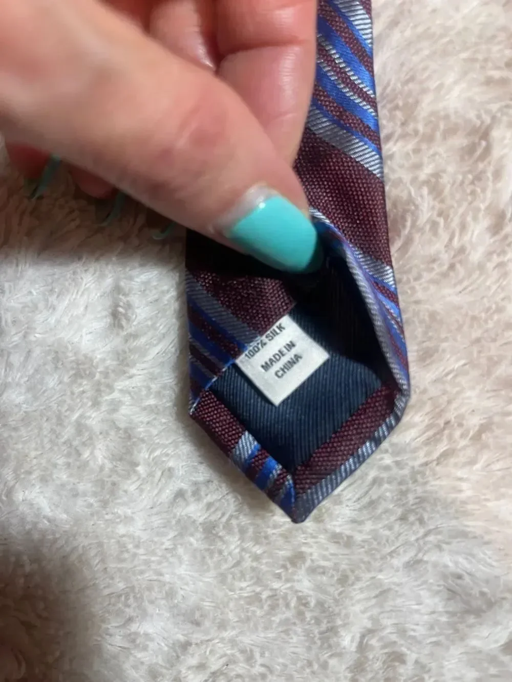 Joseph Abboud Tie with Blue Diagonal Stripes NWT